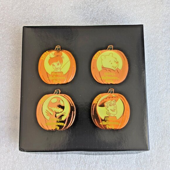 Disney  Mickey’s Halloween Party 2013  Pumpkin Boxed Set Pins  Limited Edition 1 - Picture 2 of 4
